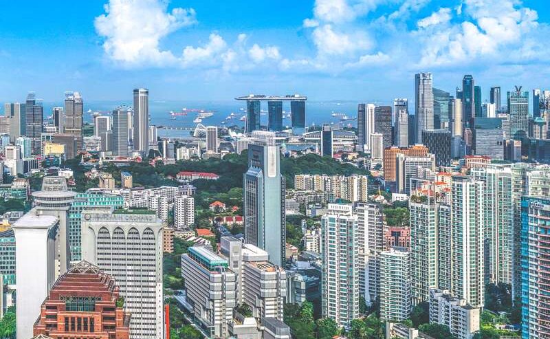 Aerial Shot Of Tall City Buildings