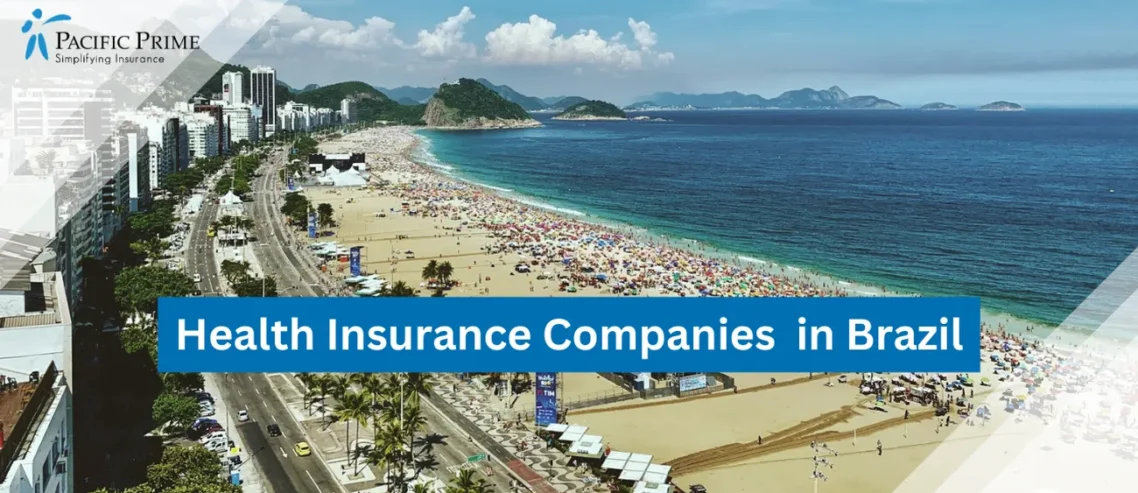 Image of Rooftop View Of Copacabana Beach, Rio De Janeiro, During Daytime with text overlay of "Health Insurance Companies in Brazil"