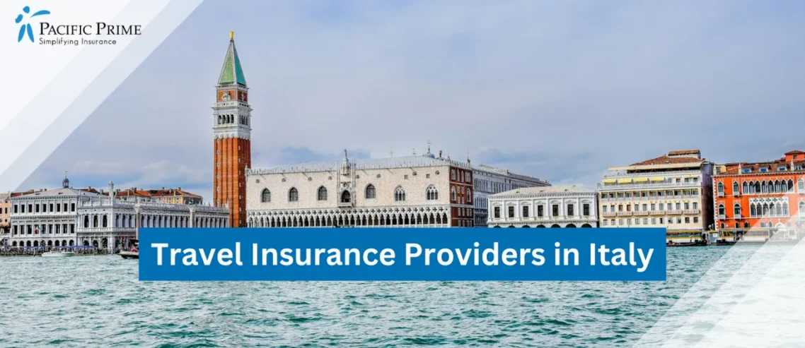 Image of Venice Canal Framed By Historic Architecture And Scenic Water Views with text overlay of "Travel Insurance Providers in Italy"