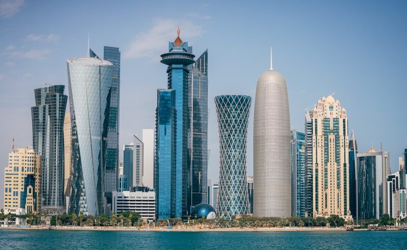 West Bay Doha Skyline With UAE Hospitals List